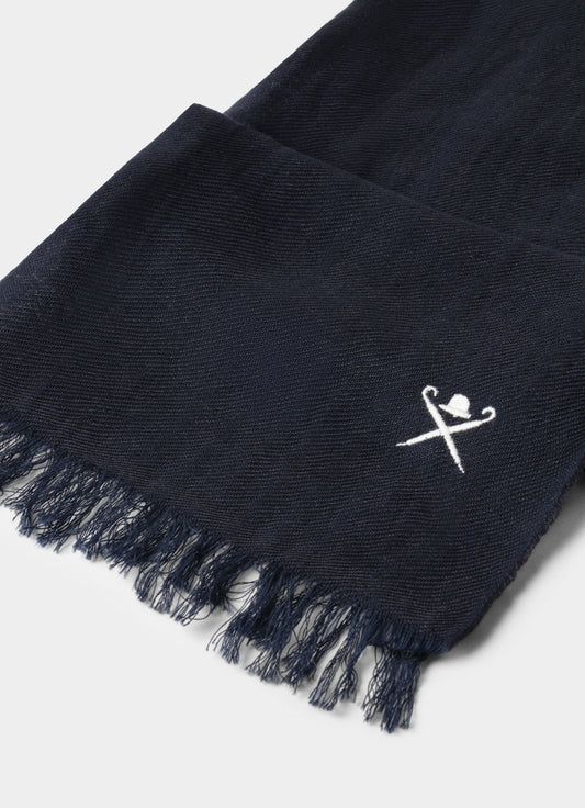 Linen Cotton Logo Scarf