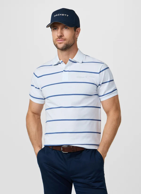 Classic Fit Short Sleeve Stripe Polo