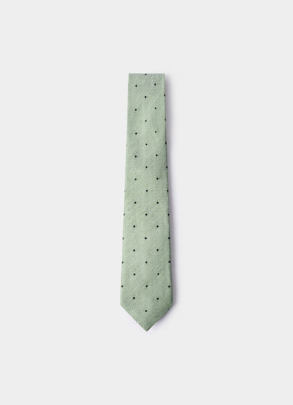 Dot Linen Silk Twill Tie