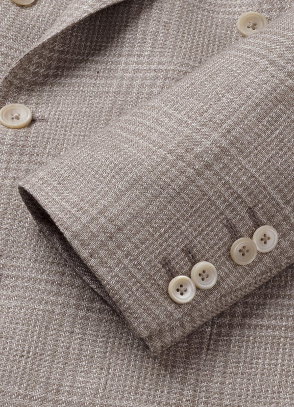 Wool-Linen Glencheck Blazer