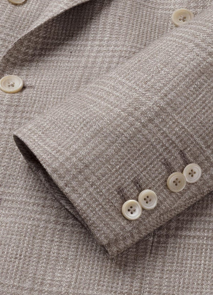 Wool-Linen Glencheck Blazer