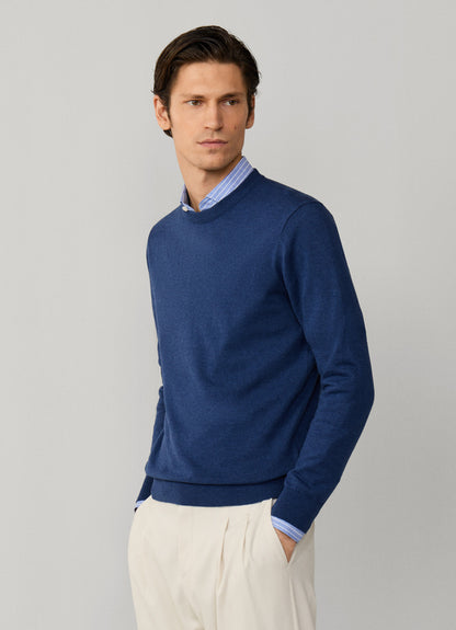 Cotton-Linen Knitted Crew-Neck Jumper