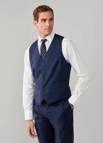 Wool Birdseye Waistcoat - Woven In Italy