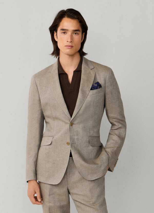 Linen Delave Hopsack Blazer