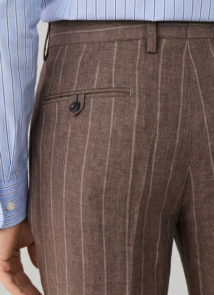 Pure Linen Wide Stripe Suit