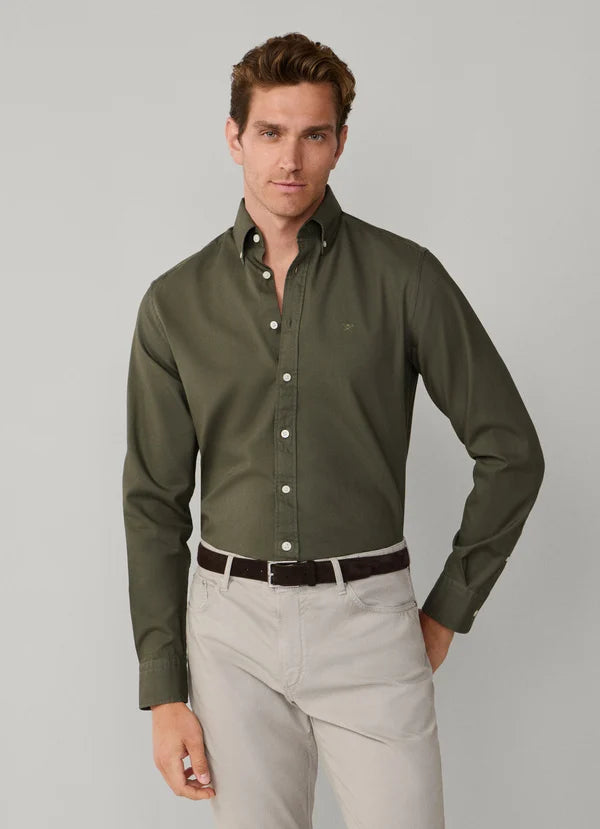 Tailored Fit Garment Dyed Oxford Shirt