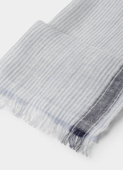 Linen Bengal Edge Stripe Scarf