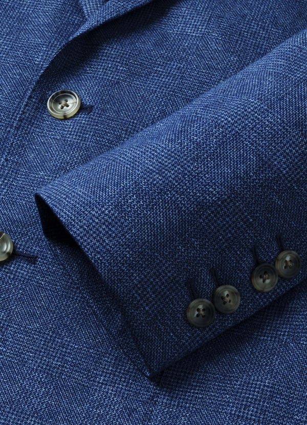 Cotton Knitted Glencheck Blazer