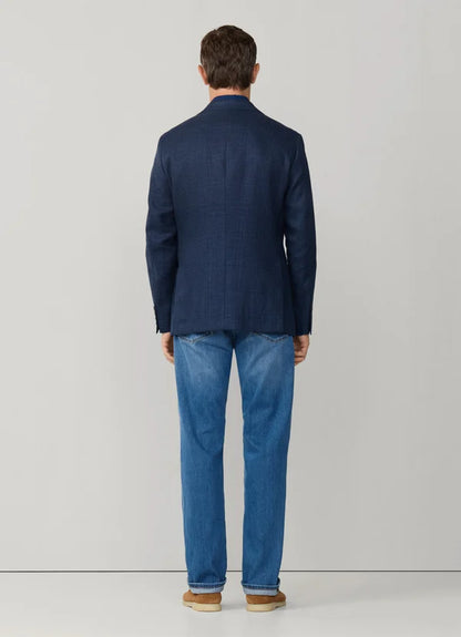 Linen-Wool Glen Check Blazer