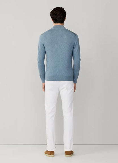 Cotton-Silk Quarter Zip Jumper