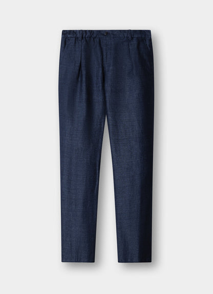 Regular Fit Linen-Cotton Blend Trouser