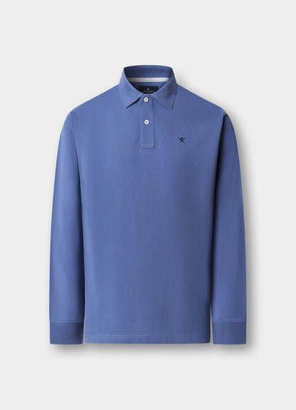 Slim Fit Long Sleeve Pique Polo