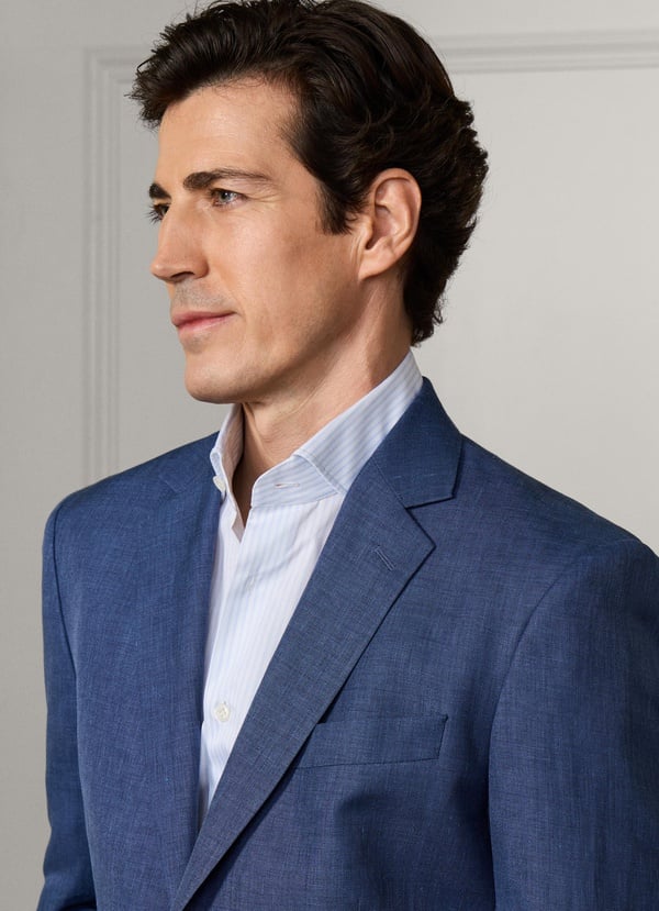 Linen-Wool Hopesack Suit - Woven In Italy