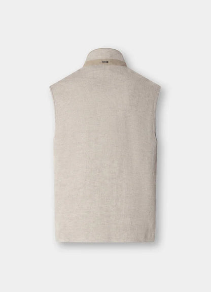 Cotton-Linen Textured Gilet