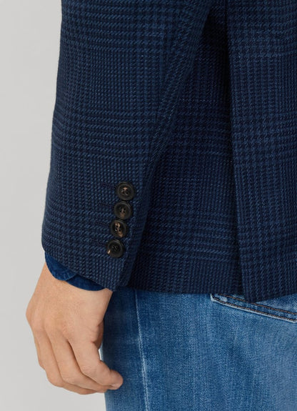 Linen-Wool Glen Check Blazer