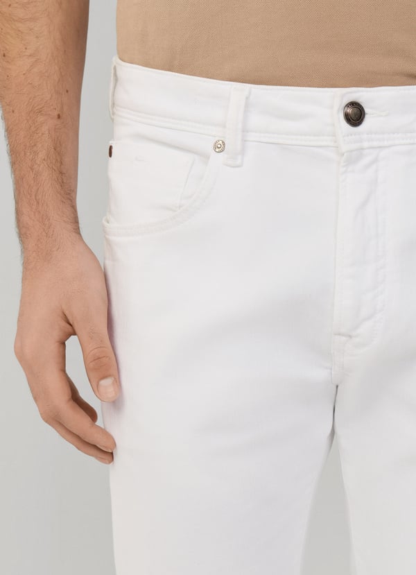 Classic Fit White Denim