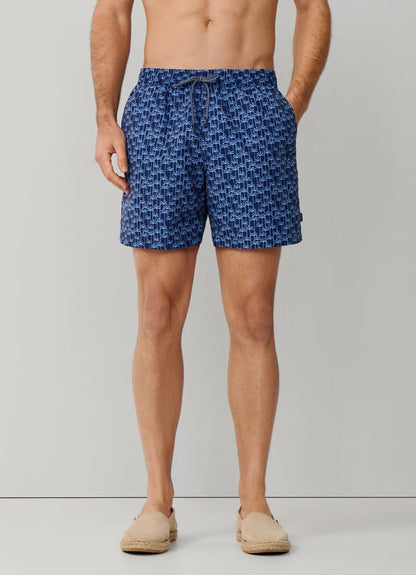 Palm Print Swim Trunk