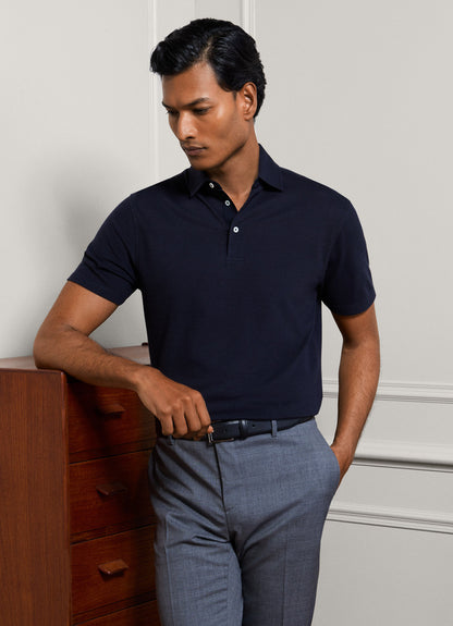 Classic Fit Cotton Silk Short Sleeve Polo