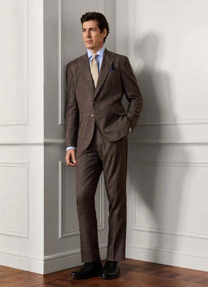 Wool-Silk Prince Of Wales Suit - Woven In Italy