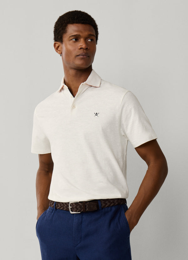 Classic Fit Short Sleeve Linen Trim Polo