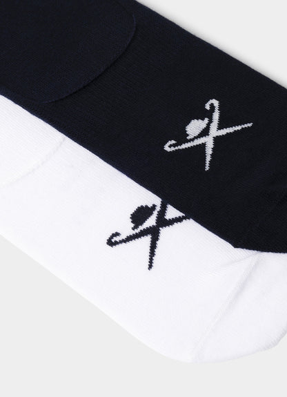 Two Pack Solid No Show Socks