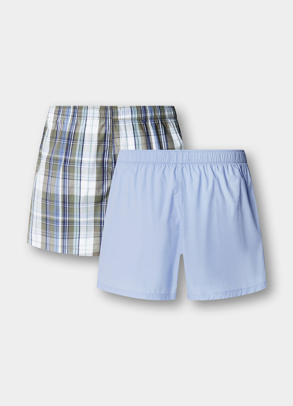 Two Pack Check Boxer