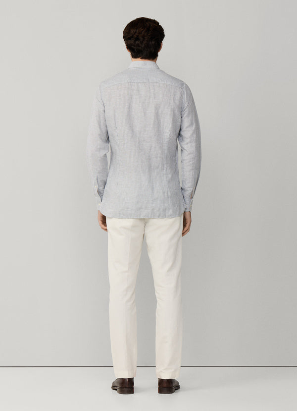 Tailored Fit Cotton-Linen Selvedge Shirt