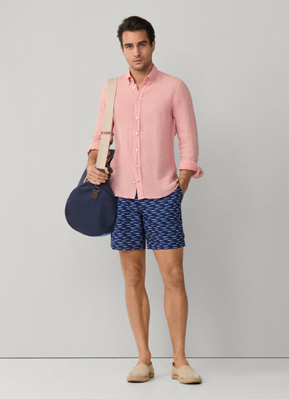 Sardine Print Swim Trunk