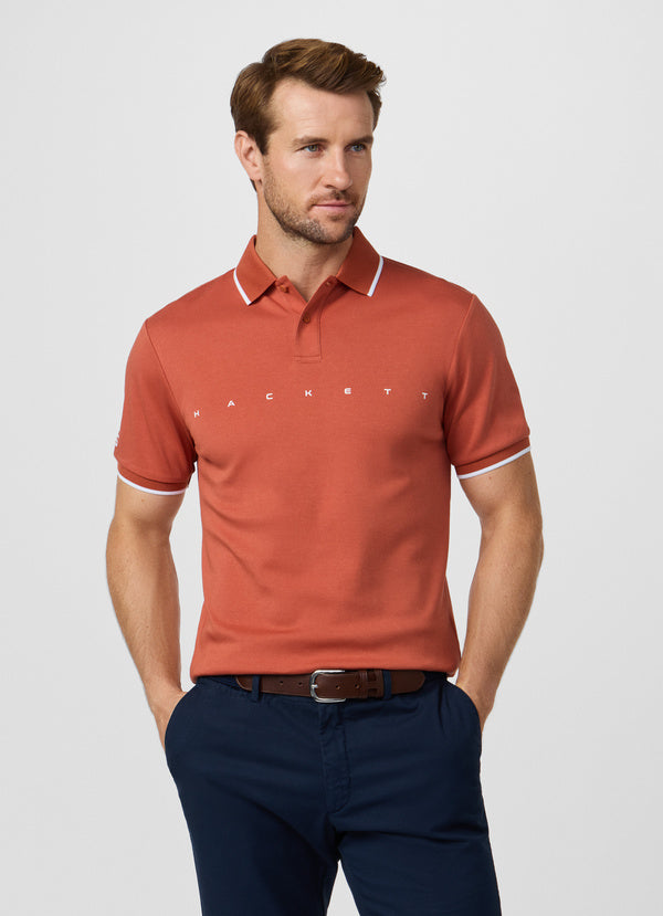 Classic Fit Short Sleeve Branded Polo