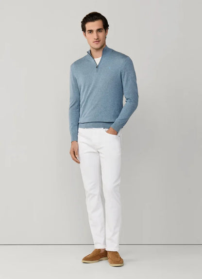 Cotton-Silk Quarter Zip Jumper