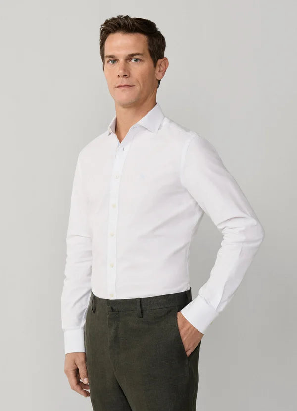 Tailored Fit White Oxford Multi-Trim Shirt