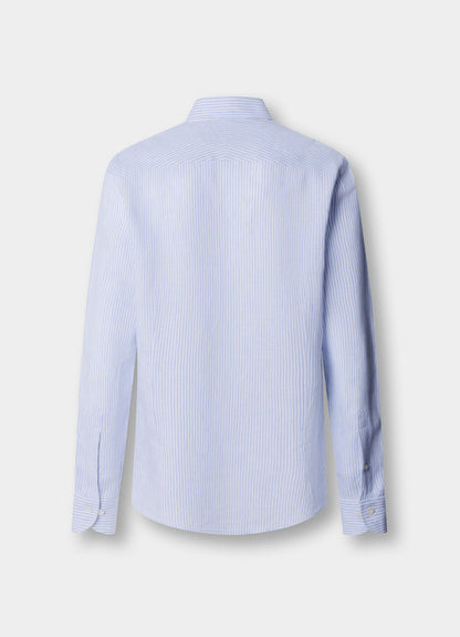 Tailored Fit Striped Linen Shirt
