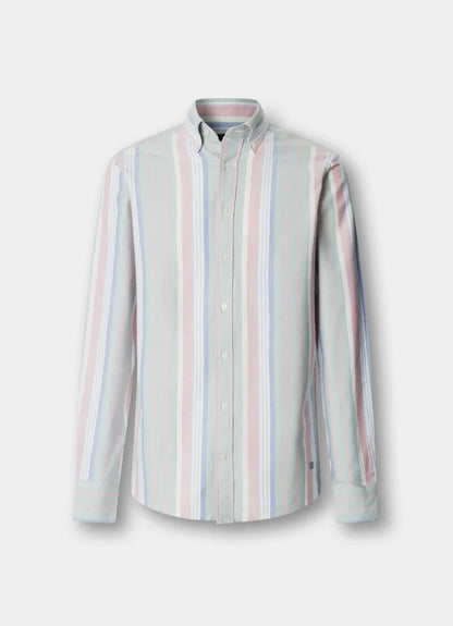 Tailored Fit Multi Stripe Oxford Shirt