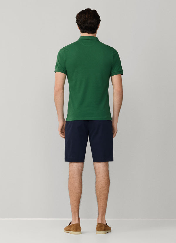 Slim Fit Short Sleeve Logo Pique Polo
