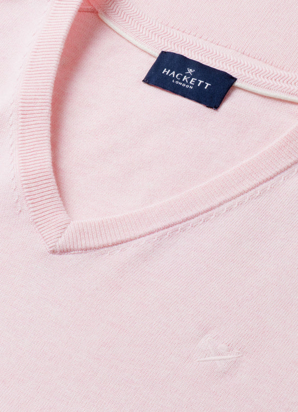 Cotton-Silk V-Neck Jumper