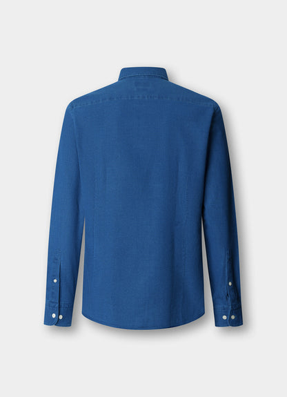 Tailored Fit Textured Denim Shirt