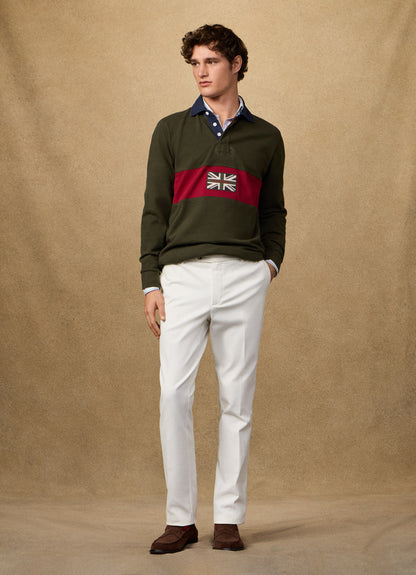 Classic Fit Long Sleeve Peaks Rugby