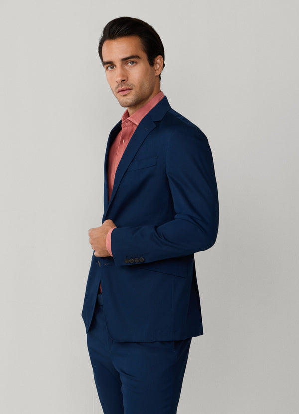Stretch Cotton Silk Blazer
