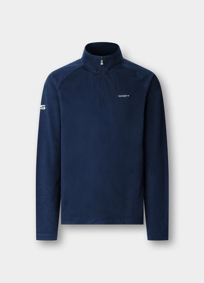 Slim Fit Long Sleeve Quarter Zip Polo