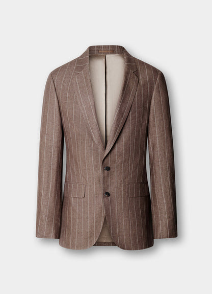Pure Linen Wide Stripe Suit