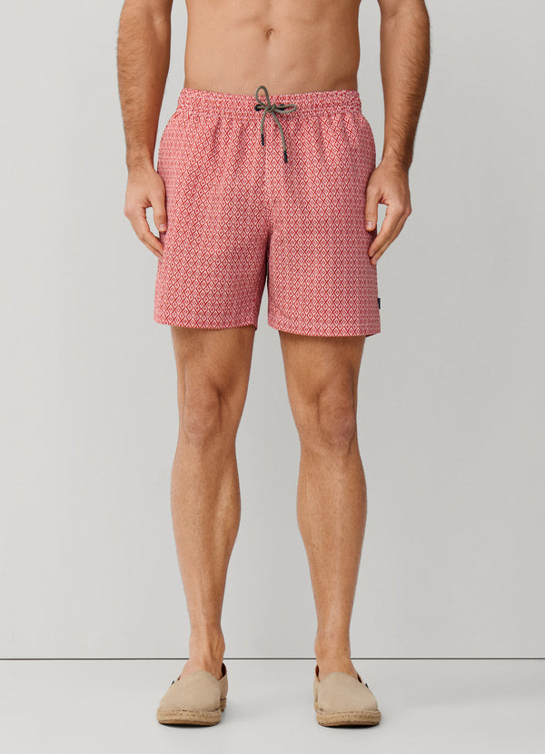 Diamond Print Swim Shorts