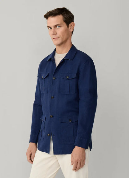 Linen Field Jacket Overshirt
