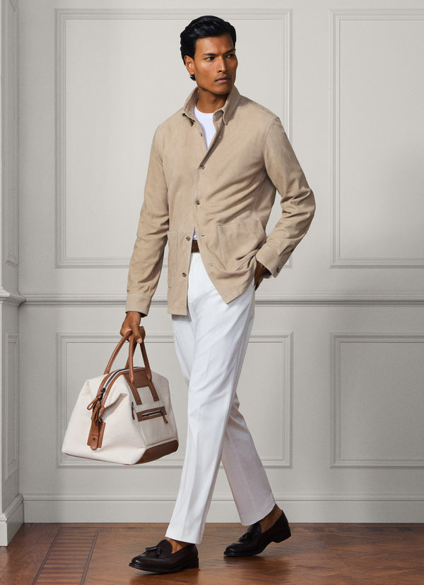 Slim Fit Kensington Cotton-Silk Chinos