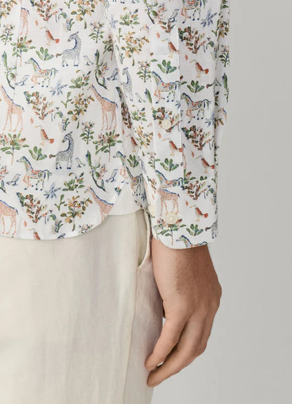 Tailored Fit Fauna Print Shirt