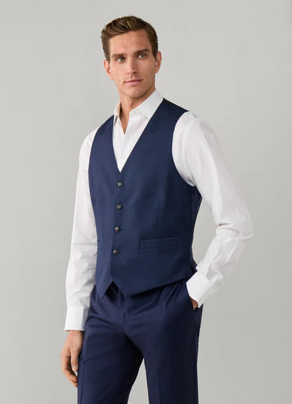 Wool Birdseye Waistcoat - Woven In Italy