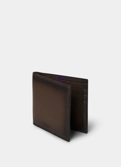 Embossed Branding Leather Billfold Wallet
