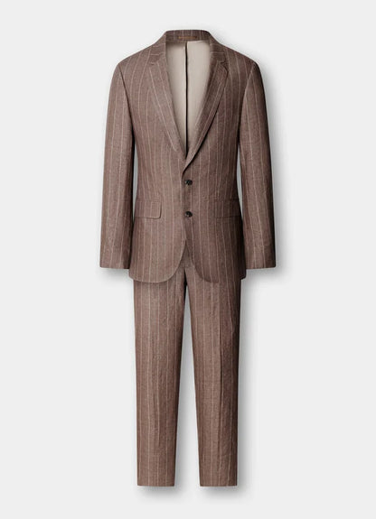 Pure Linen Wide Stripe Suit