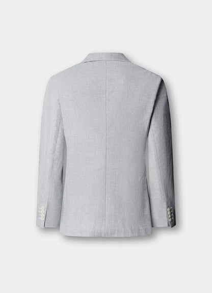 Classic Fit Cotton Linen Stripe Blazer