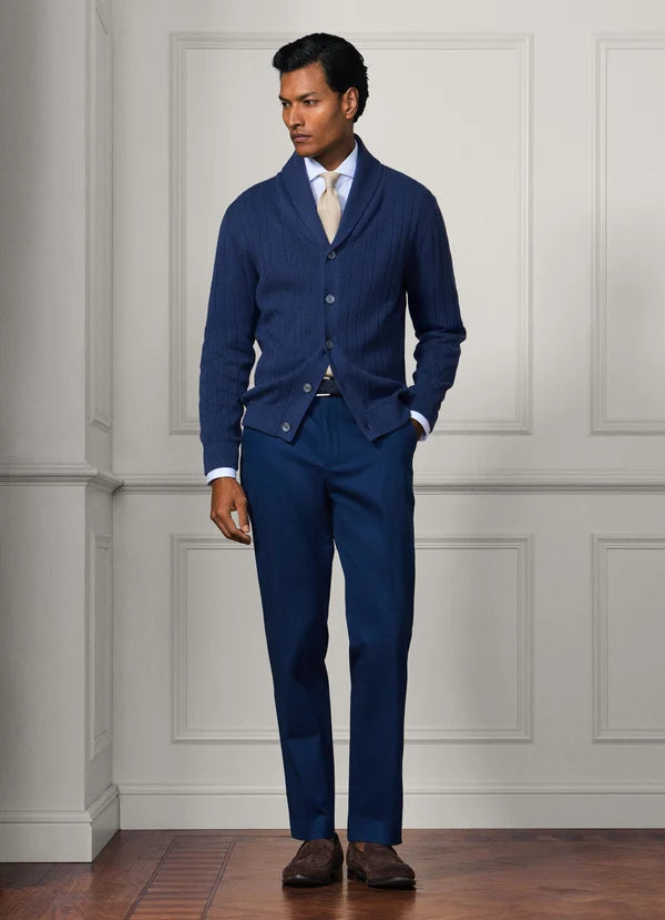 Slim Fit Kensington Cotton-Silk Chinos