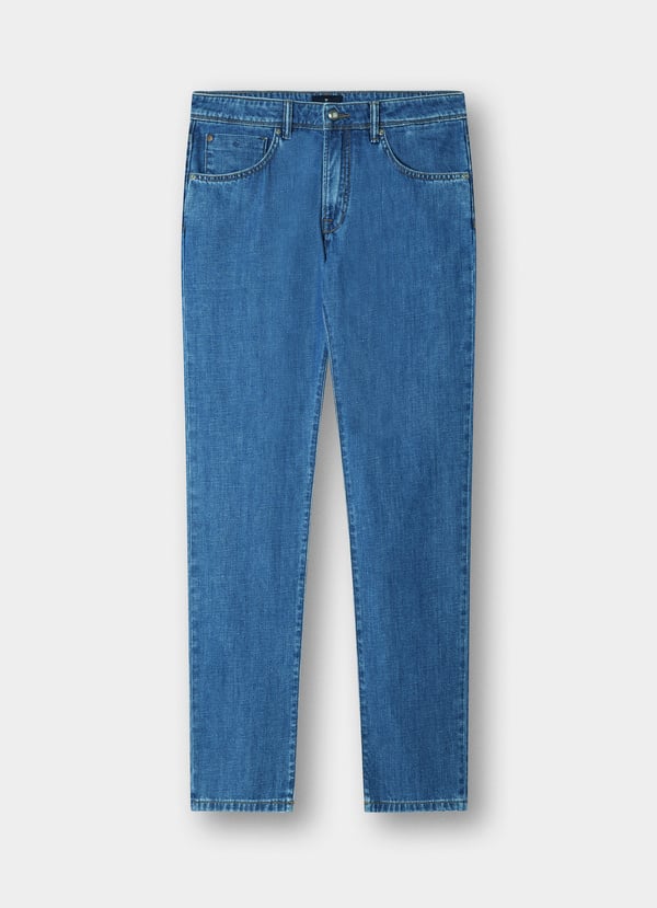 Classic Fit Cotton-Linen Blend Denim